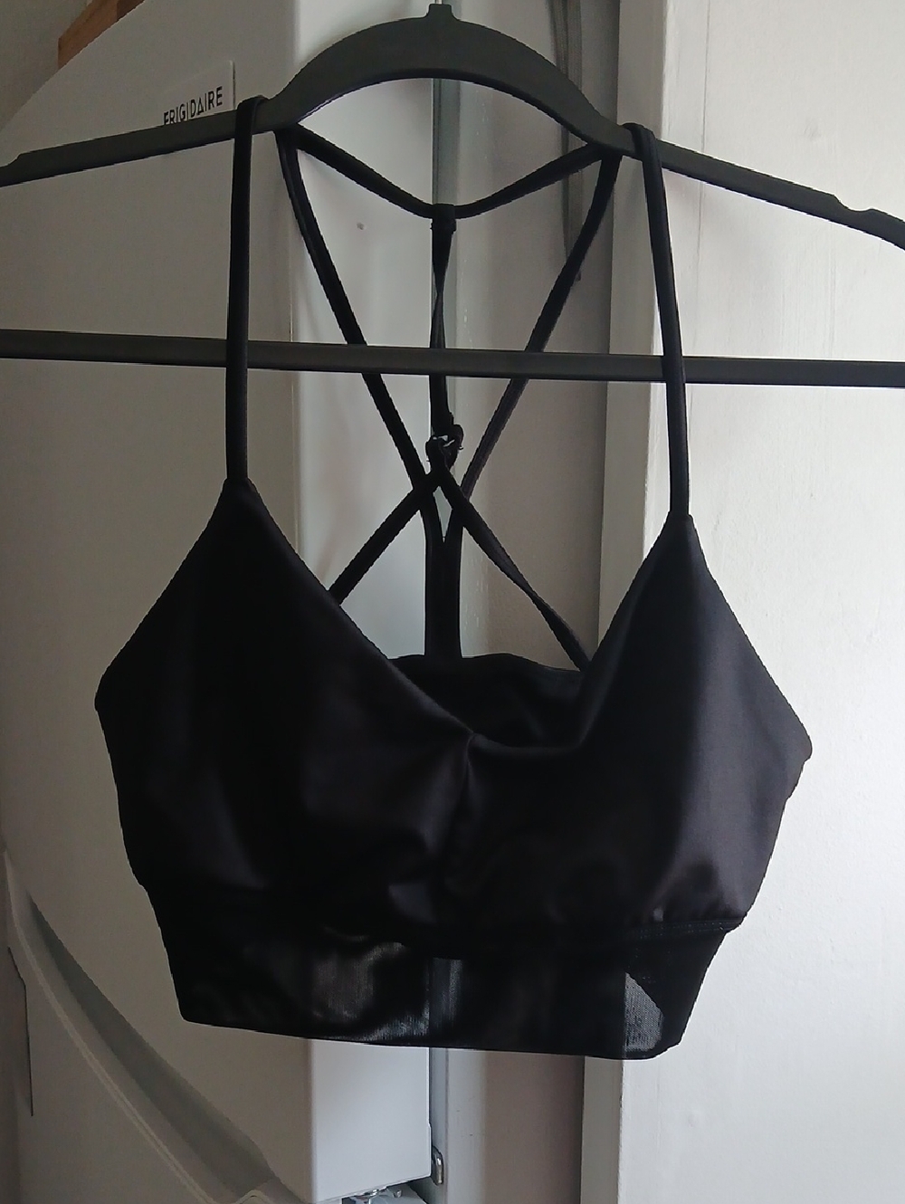 Alo Black Strappy Bralette Sports Bra
